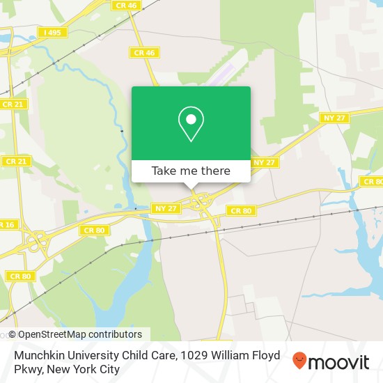 Mapa de Munchkin University Child Care, 1029 William Floyd Pkwy