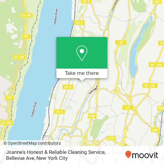 Joanne's Honest & Reliable Cleaning Service, Bellevue Ave map