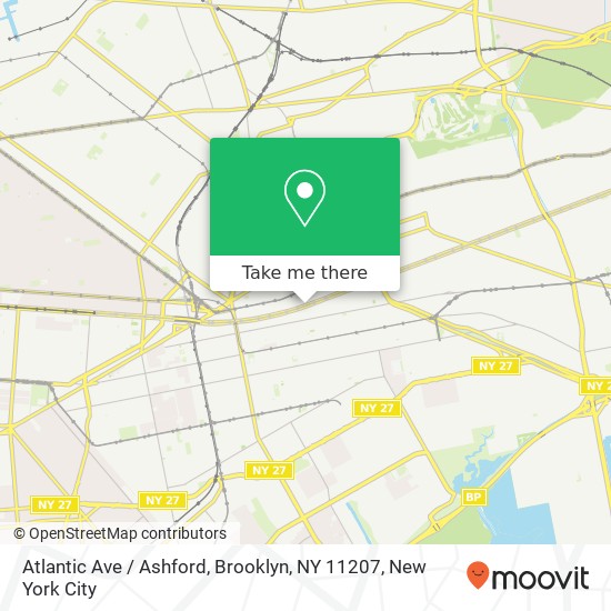 Mapa de Atlantic Ave / Ashford, Brooklyn, NY 11207