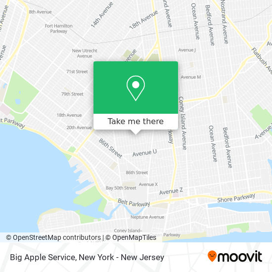 Big Apple Service map