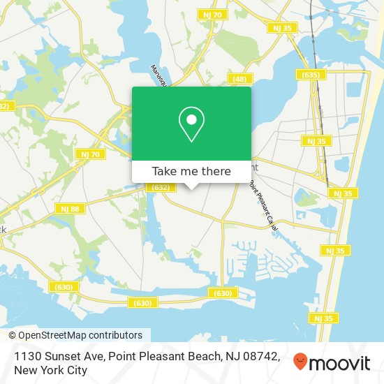 1130 Sunset Ave, Point Pleasant Beach, NJ 08742 map