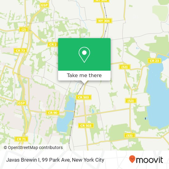 Mapa de Javas Brewin I, 99 Park Ave