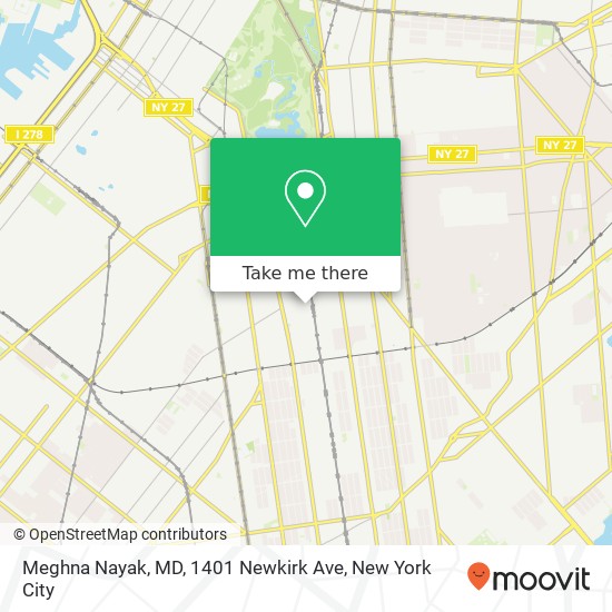 Meghna Nayak, MD, 1401 Newkirk Ave map