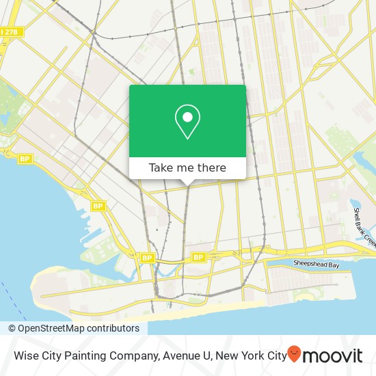 Mapa de Wise City Painting Company, Avenue U