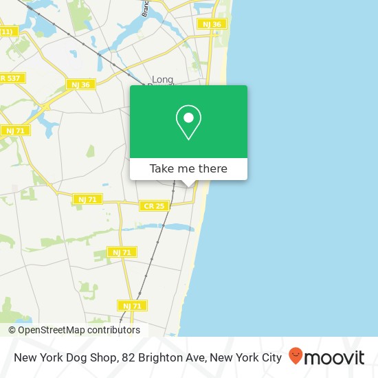 Mapa de New York Dog Shop, 82 Brighton Ave