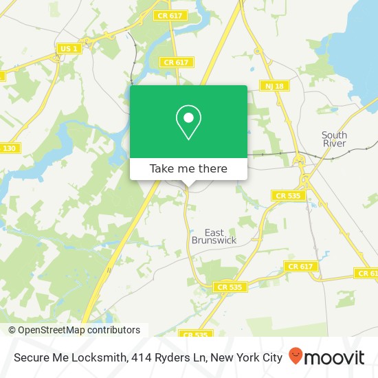 Mapa de Secure Me Locksmith, 414 Ryders Ln