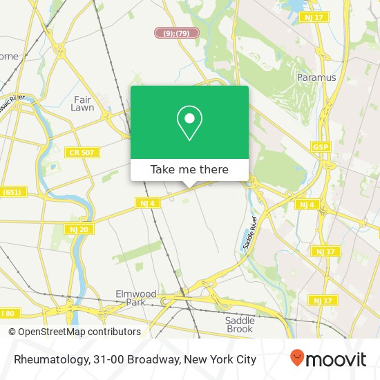 Rheumatology, 31-00 Broadway map