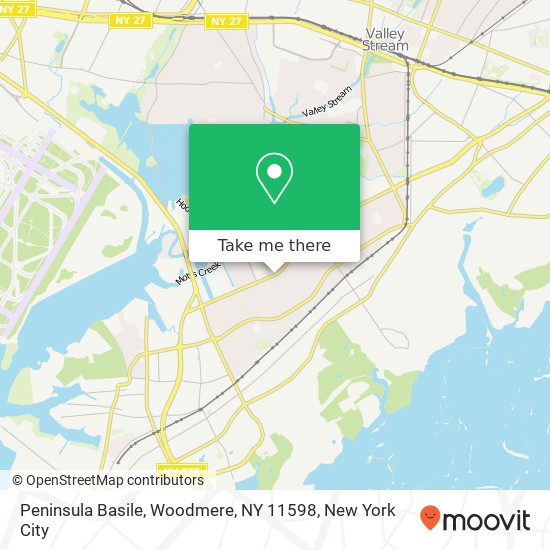 Mapa de Peninsula Basile, Woodmere, NY 11598