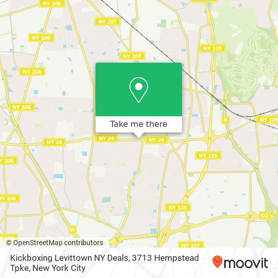 Mapa de Kickboxing Levittown NY Deals, 3713 Hempstead Tpke