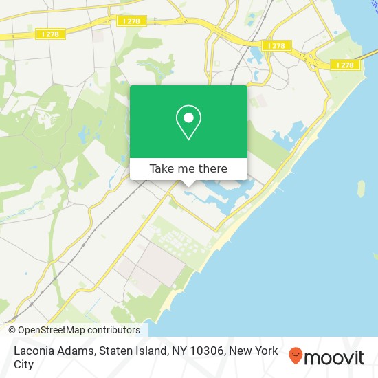 Mapa de Laconia Adams, Staten Island, NY 10306