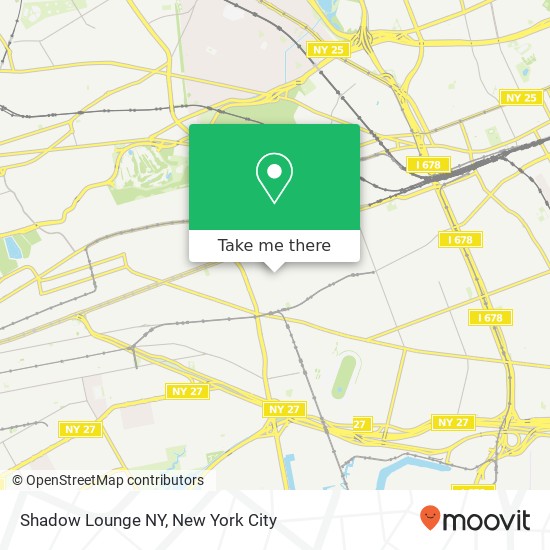 Shadow Lounge NY map