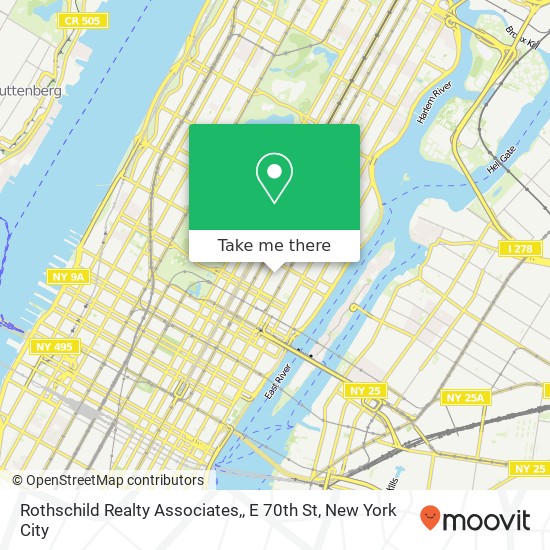 Mapa de Rothschild Realty Associates,, E 70th St