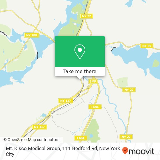 Mapa de Mt. Kisco Medical Group, 111 Bedford Rd