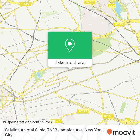 St Mina Animal Clinic, 7623 Jamaica Ave map