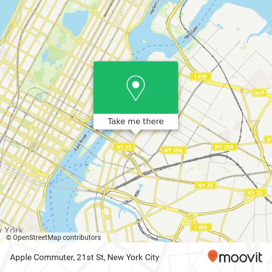 Apple Commuter, 21st St map