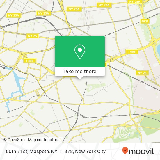 Mapa de 60th 71st, Maspeth, NY 11378