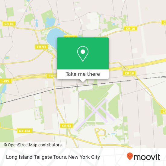 Mapa de Long Island Tailgate Tours