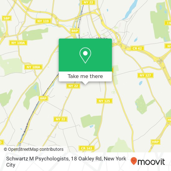 Schwartz M Psychologists, 18 Oakley Rd map