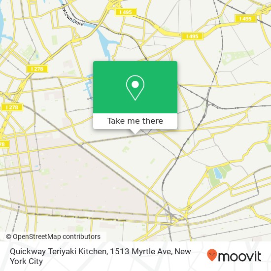 Mapa de Quickway Teriyaki Kitchen, 1513 Myrtle Ave