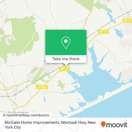 McGann Home Improvements, Montauk Hwy map