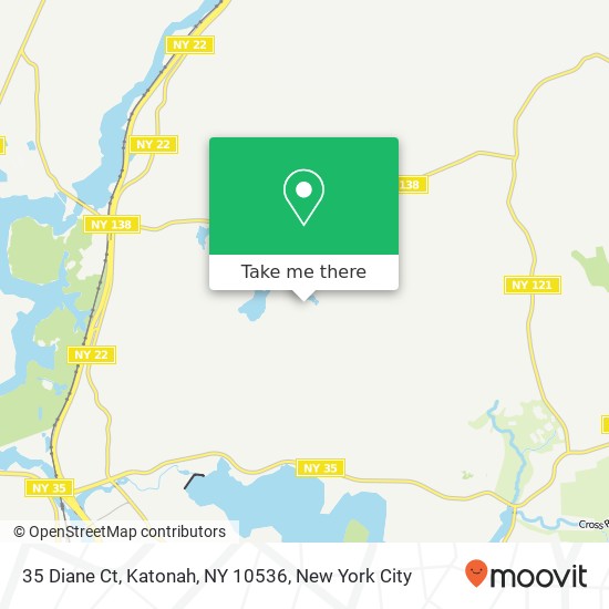 Mapa de 35 Diane Ct, Katonah, NY 10536