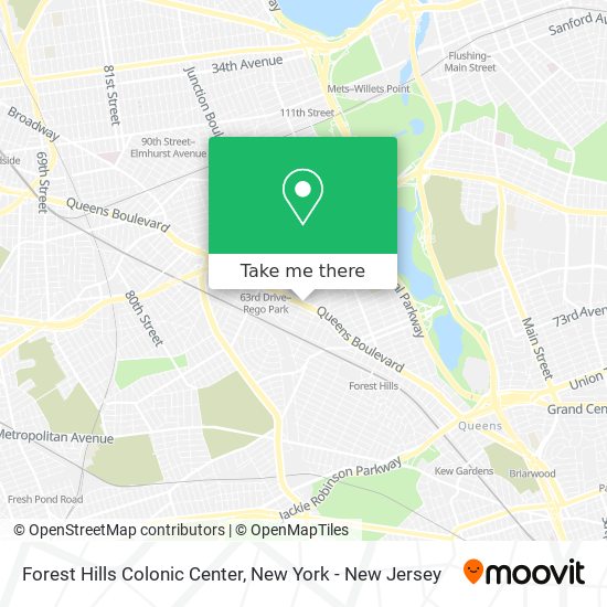 Forest Hills Colonic Center map