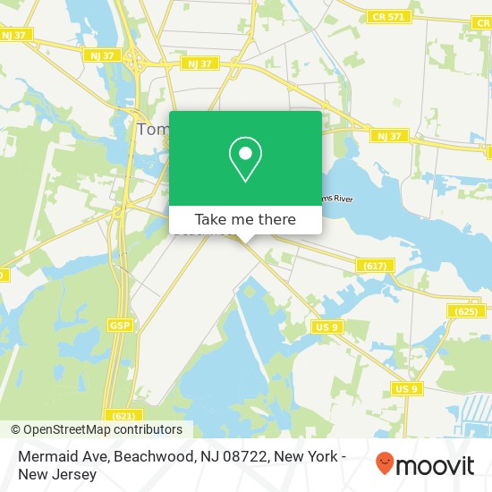 Mermaid Ave, Beachwood, NJ 08722 map