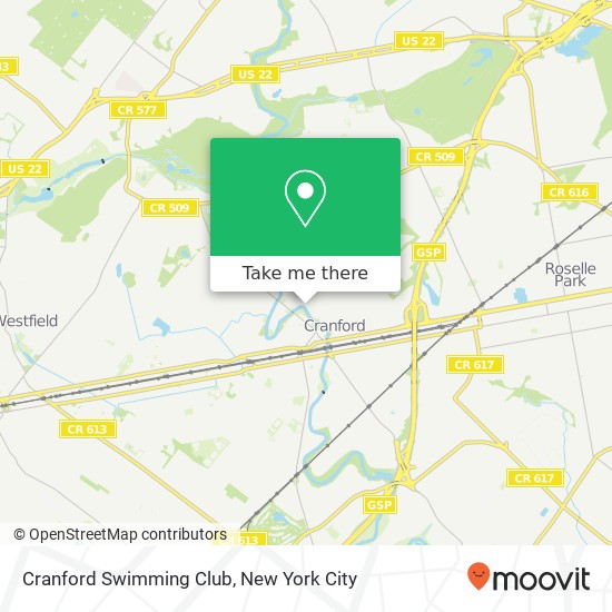 Cranford Swimming Club map