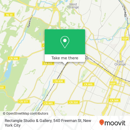 Mapa de Rectangle Studio & Gallery, 540 Freeman St