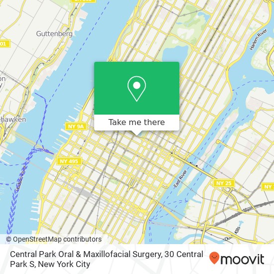 Central Park Oral & Maxillofacial Surgery, 30 Central Park S map