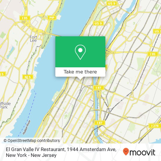 El Gran Valle IV Restaurant, 1944 Amsterdam Ave map