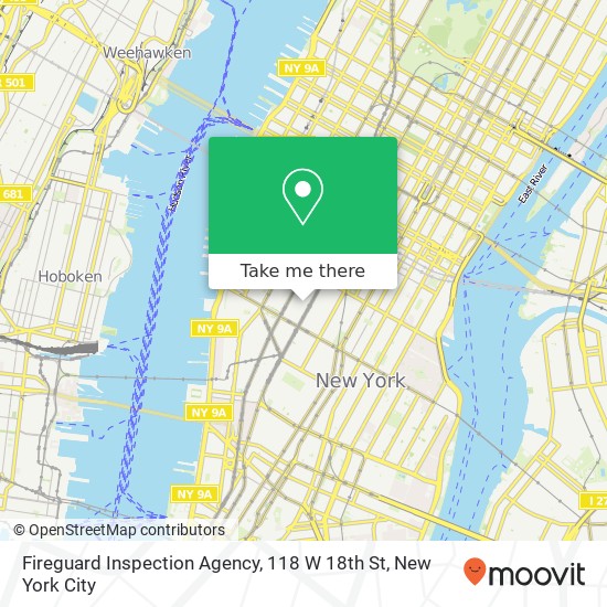 Fireguard Inspection Agency, 118 W 18th St map