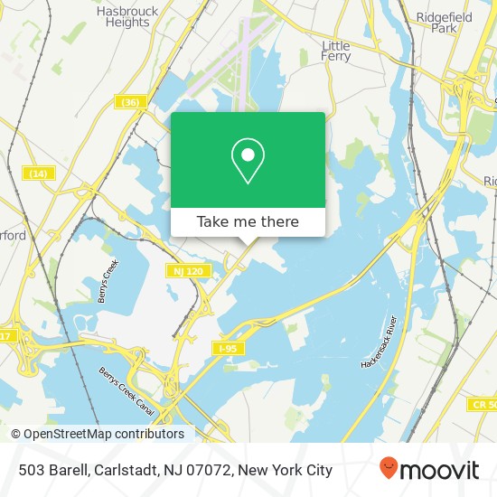 Mapa de 503 Barell, Carlstadt, NJ 07072