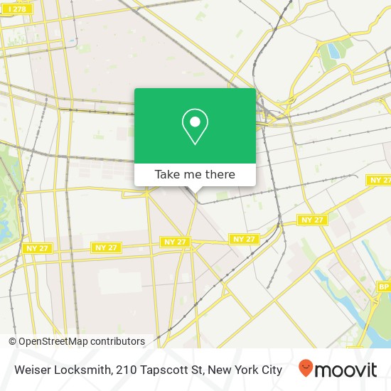 Weiser Locksmith, 210 Tapscott St map