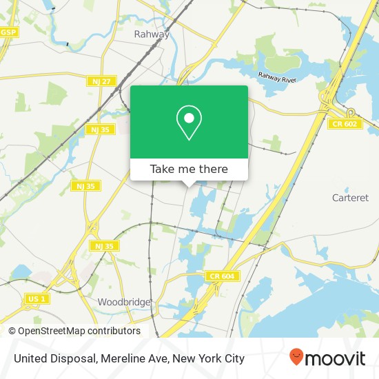 Mapa de United Disposal, Mereline Ave