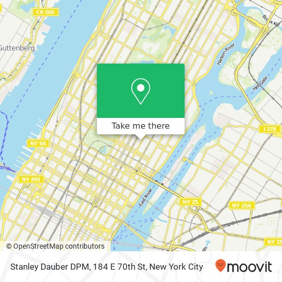 Mapa de Stanley Dauber DPM, 184 E 70th St