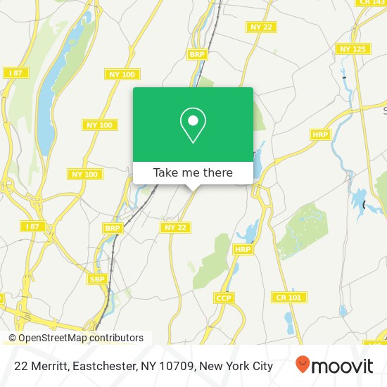 Mapa de 22 Merritt, Eastchester, NY 10709
