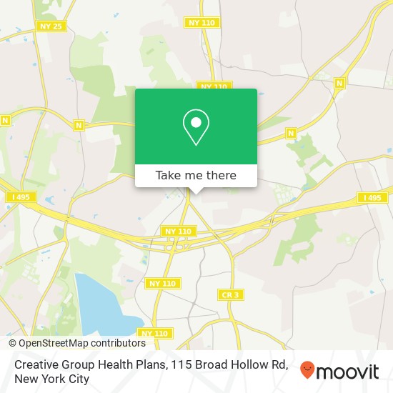 Mapa de Creative Group Health Plans, 115 Broad Hollow Rd