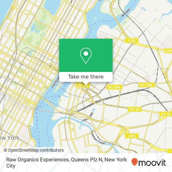 Mapa de Raw Organics Experiences, Queens Plz N