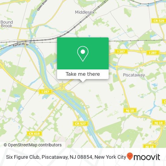 Mapa de Six Figure Club, Piscataway, NJ 08854