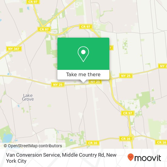 Van Conversion Service, Middle Country Rd map