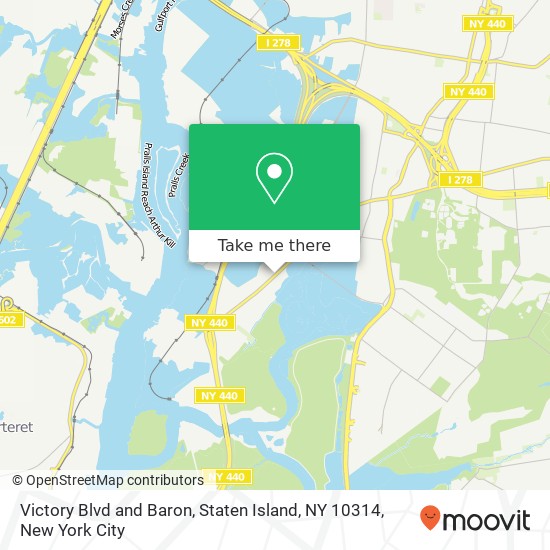 Victory Blvd and Baron, Staten Island, NY 10314 map