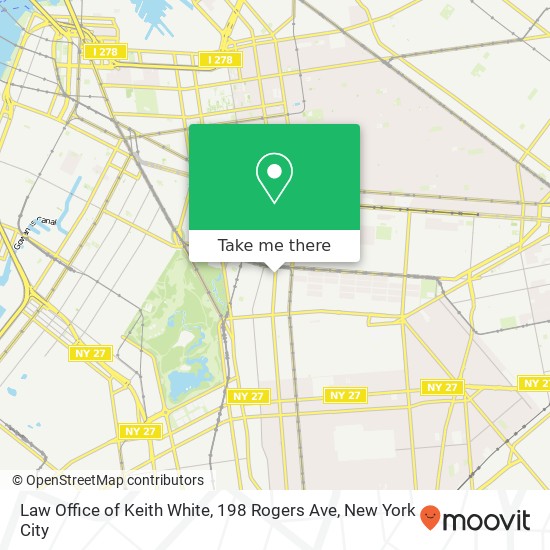 Law Office of Keith White, 198 Rogers Ave map