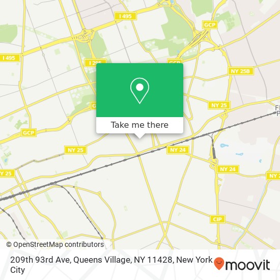 209th 93rd Ave, Queens Village, NY 11428 map