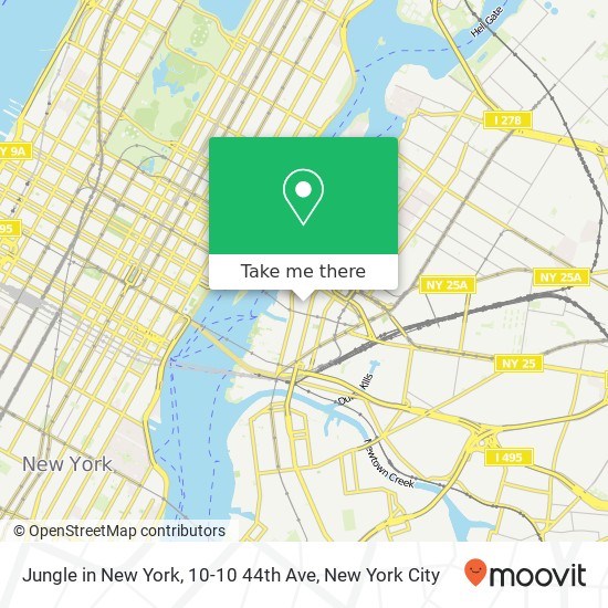 Mapa de Jungle in New York, 10-10 44th Ave