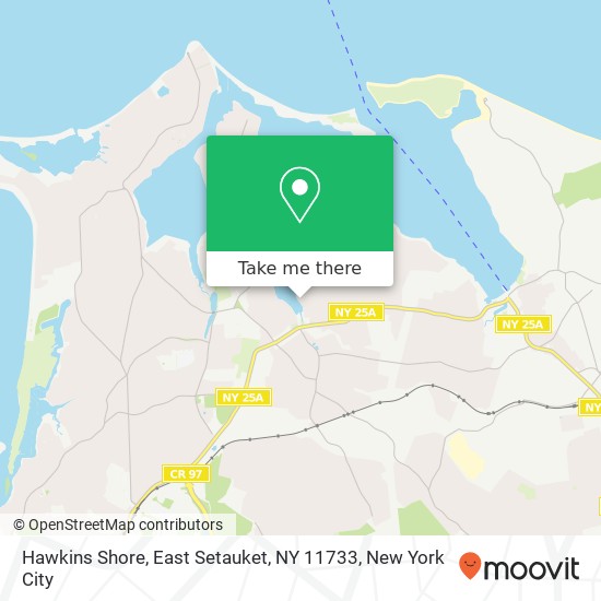Mapa de Hawkins Shore, East Setauket, NY 11733