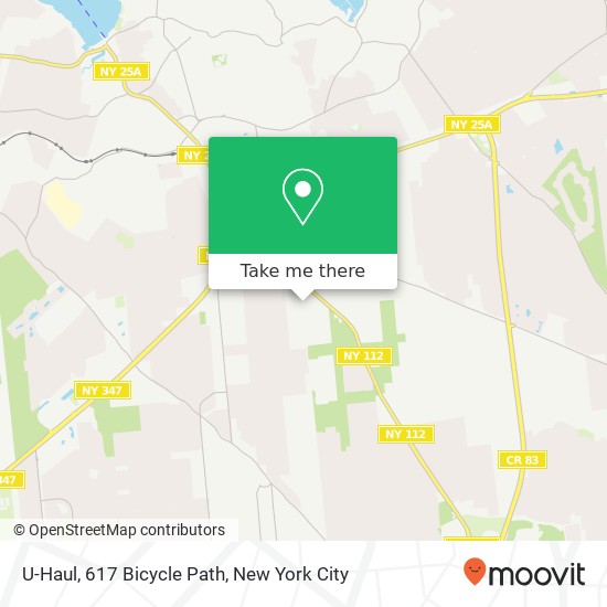 U-Haul, 617 Bicycle Path map