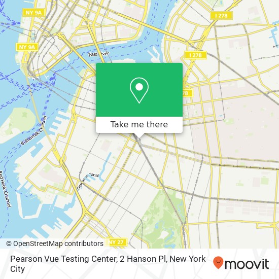 Mapa de Pearson Vue Testing Center, 2 Hanson Pl