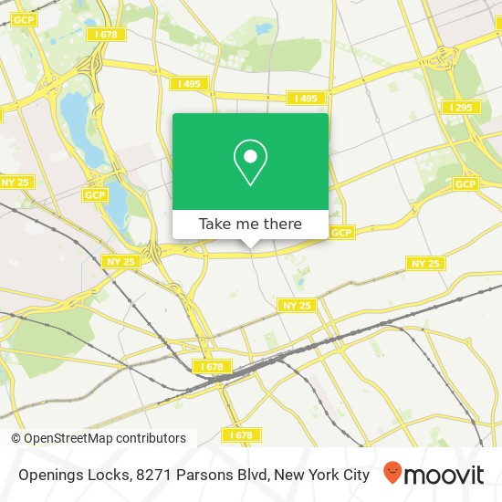 Mapa de Openings Locks, 8271 Parsons Blvd