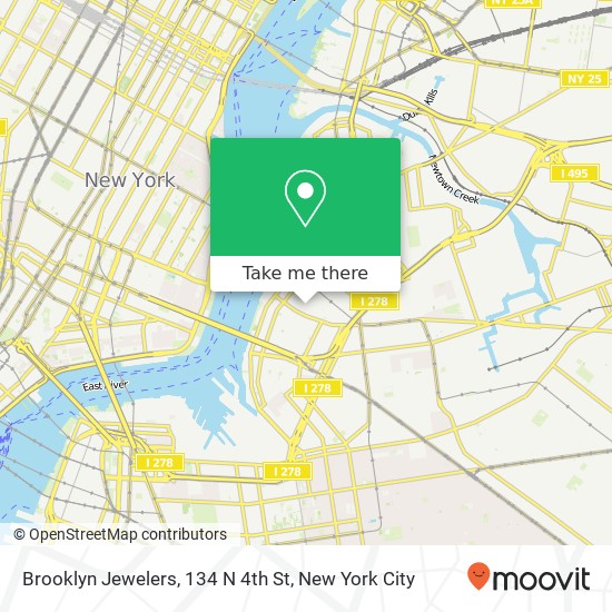 Mapa de Brooklyn Jewelers, 134 N 4th St